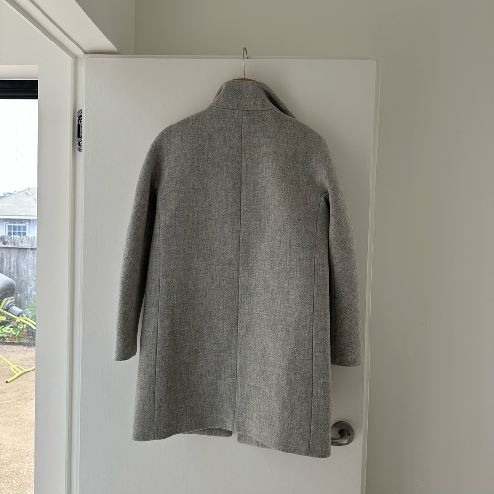 J.Crew Italian Stadium Cloth Nello Gori Coat Gray Size - Picture 2 of 4